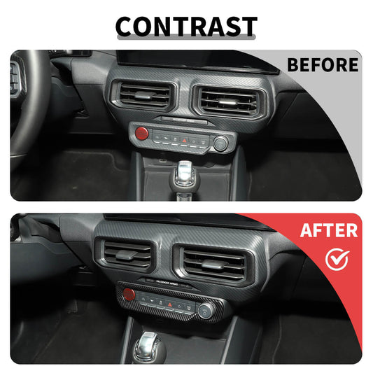 For 2024+ Ford Mustang Interior Center Console Air Conditioning Control Panel Decal Trim Cover