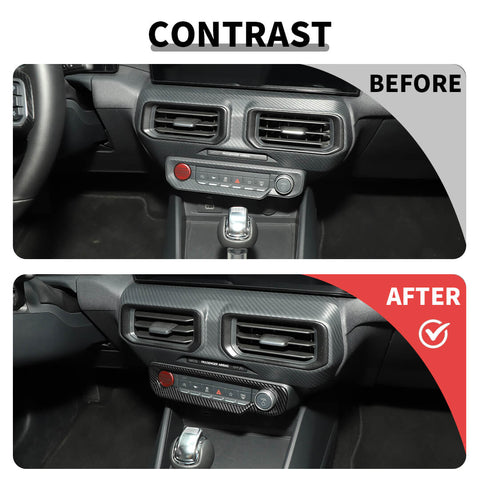 For 2024+ Ford Mustang Interior Center Console Air Conditioning Control Panel Decal Trim Cover