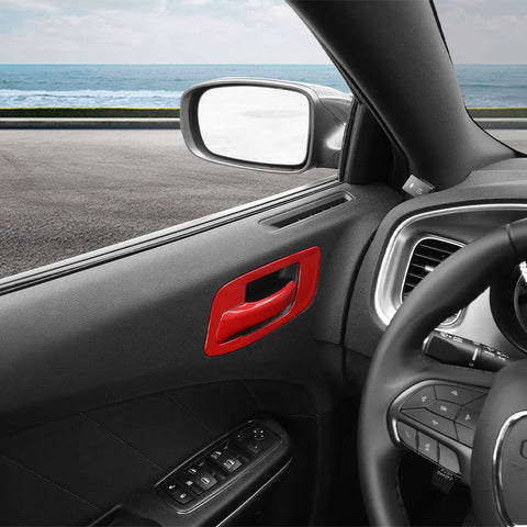 For 2011+ Dodge Charger/Chrysler 300C Interior Door Handle Ring Bowl Frame Decor Cover Trim Bezels