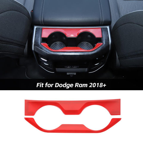 Rear Armrest Cup Holder Panel Trim Cover For Dodge Ram 2018+ Accessories | CheroCar