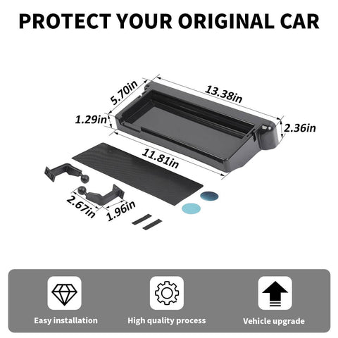 For 2024+ Ford Mustang Behind Center Console Dashboard Storage Box Phone Holder Organizer