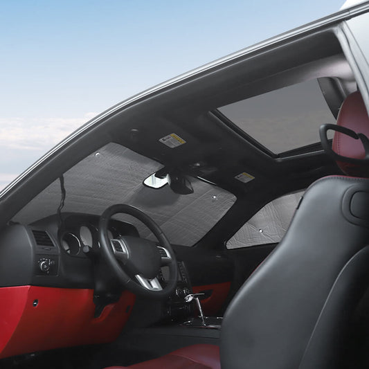 For 2009-2014 Dodge Challenger Car Window Sunshade Visors Full Set UV Block Cover