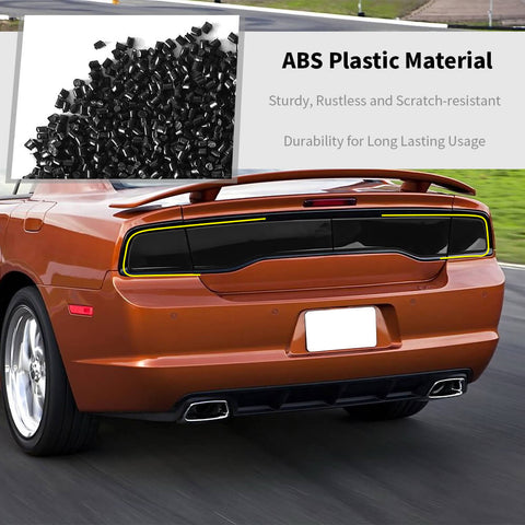 For 2011-2014 Dodge Charger Smoked Rear Taillight Backlight Lamp Decor Cover Trim