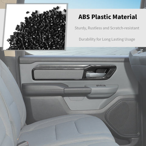 For 2018+ Dodge RAM Inner Door Handle Bowl Panel Frame Cover Trim