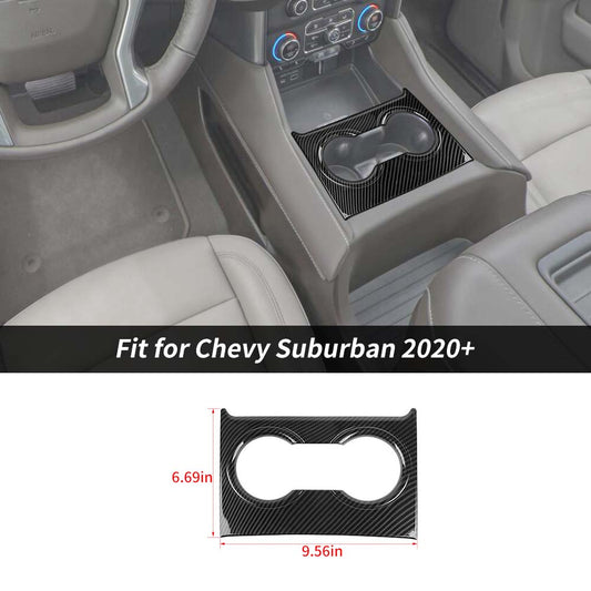 Front & Rear Center Console Cup Holder Panel Trim For Chevy Suburban 2020+ Accessories | CheroCar