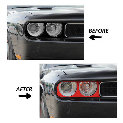 Front Headlight Lamp Cover Trim for Dodge Challenger 2009-2014 Accessories｜CheroCar