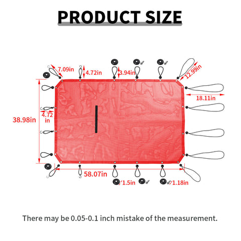 For 2021+ Ford Bronco Roof Insulation Net Mesh Bikini Top Sunshade Cover