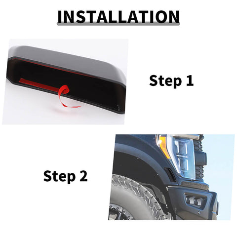 For 2021+ Ford F150 Raptor Wheel Eyebrow Light Lamp Cover Trim Decor