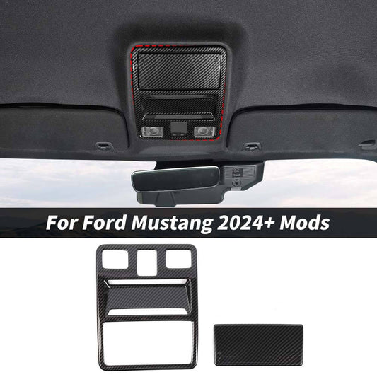 For 2024+ Ford Mustang Front Top Roof Reading Light Panel Bezel Cover Trim Decor