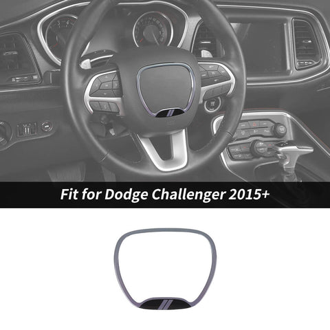 For 2015+ Dodge Challenger& Charger & 2014+ Durango Steering Wheel Center Trim Ring