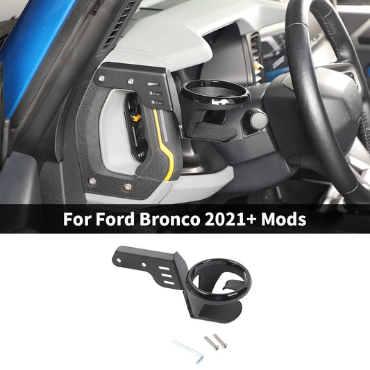 For 2021+ Ford Bronco A-Pillar Handle Water Cup Mount Bracket Holder Stand