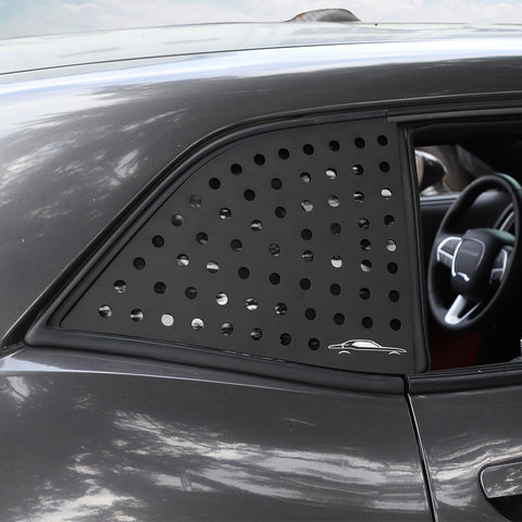 For 2008+ Dodge Challenger Side Rear Window Triangle Glass Cover Trim