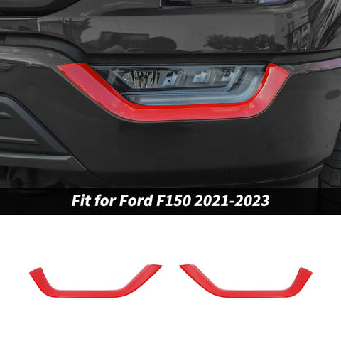 For 2021-2023 Ford F150 Front Fog Light Lamp Eyebrow Decor Cover Trim