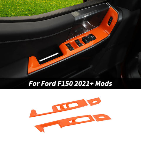 For 2021+ Ford F150 Interior Front Door Window Lift Switch Panel Trim Cover