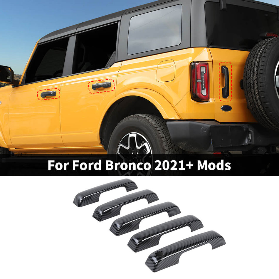 For 2021+ Ford Bronco 4-Door Version Exterior Door Handle Shell Decor Cover Trim (5 pcs)