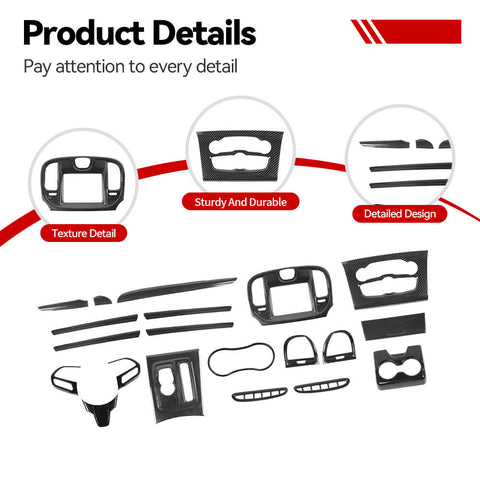 For 2015+ Chrysle 300C Interior Center Console Full Decor Cover Trim Kit