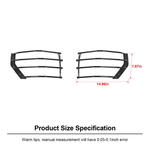 For 2014-2023 Toyota 4Runner Black Rear Tail Light Guard Cover Protect Trim