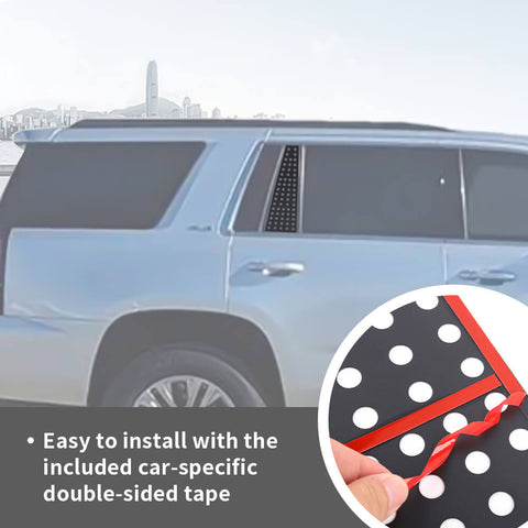 For 2015-2019 Chevy Suburban/Tahoe/GMC YUKON Rear Small Window Glass Plate Panel Trim Cover