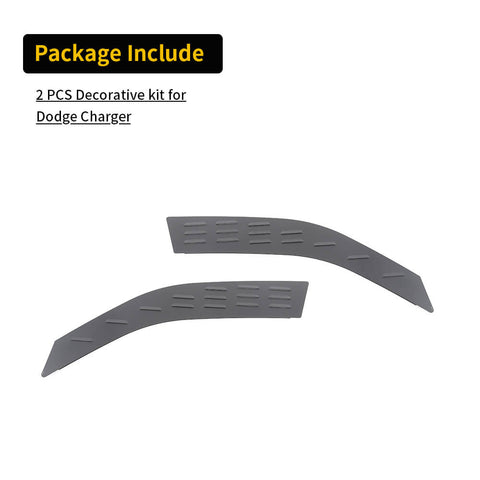 For 2011+ Dodge Charger Front Rear Door Window Glass Louvers Vent Cover