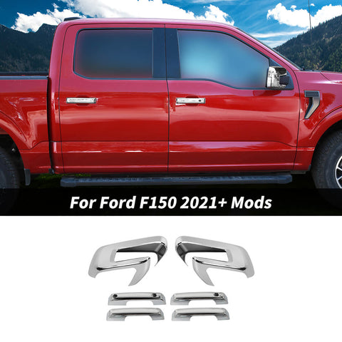 For 2021+ Ford F150 Rearview Mirror Shell Door Handle Cover Trim