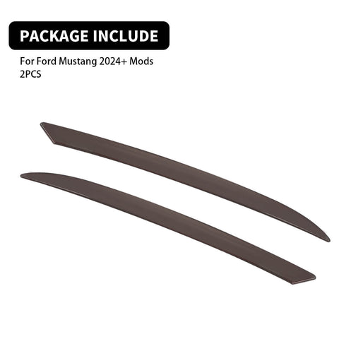 For 2024+ Ford Mustang Smoked Black Rear Fog Light Lamp Frame Cover Trim Bezels