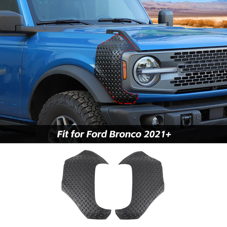 For 2021+ Ford Bronco Front Fender Marker Side Armor Corner Cover Panel Guard Trim