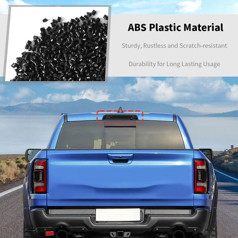 For 2018+ Dodge RAM Smoke Black Hight Brake Tail Light Cover Trim