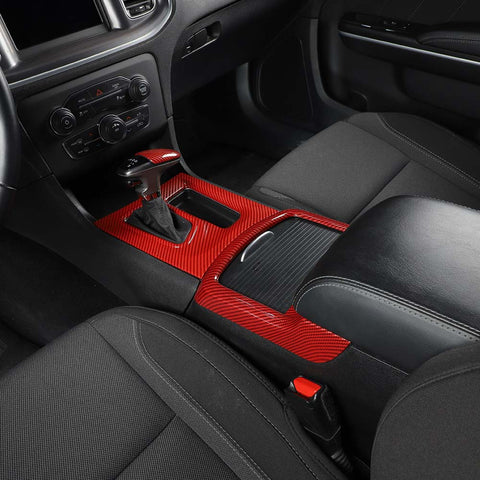 Gear Shift Knob Head Panel & Cup Holder Trim For Dodge Charger 2015+ Accessories | CheroCar