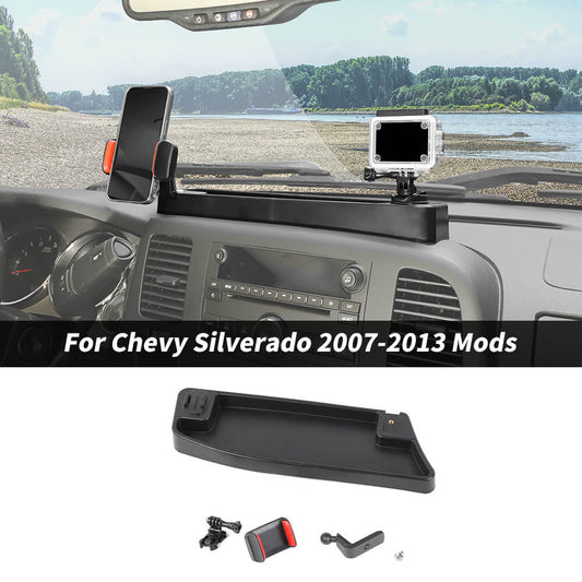For 2007-2013 Chevy Silverado Center Console Phone Holder Stand Storage Box