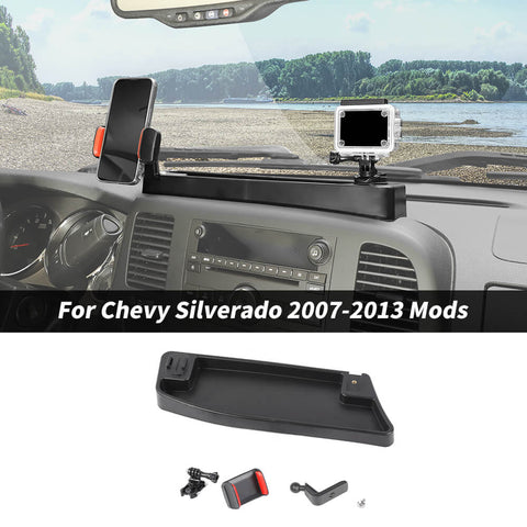 For 2007-2013 Chevy Silverado Center Console Phone Holder Stand Storage Box