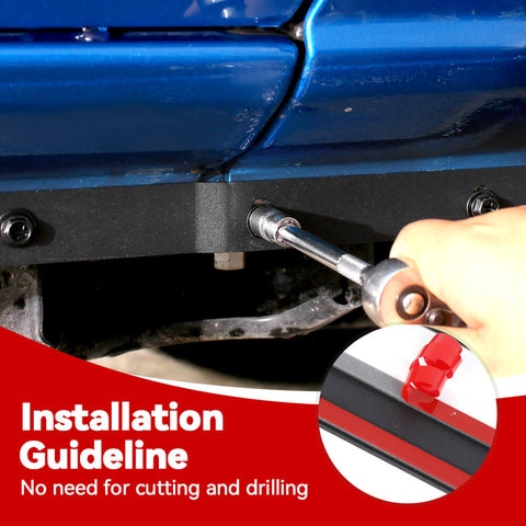 For 2021+ Ford Bronco Side Skirt Pinch Weld Guard Cover Strip Decoration