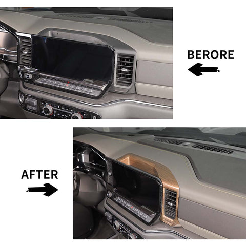 Central Control Navigation GPS Panel Trim Cover Decor For Chevy Silverado 2022+ Accessories | CheroCar