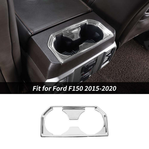 Car Armrest Box Rear Cup Holder Cover Trim Frame For Ford F150 2015-2020 Accessories | CheroCar