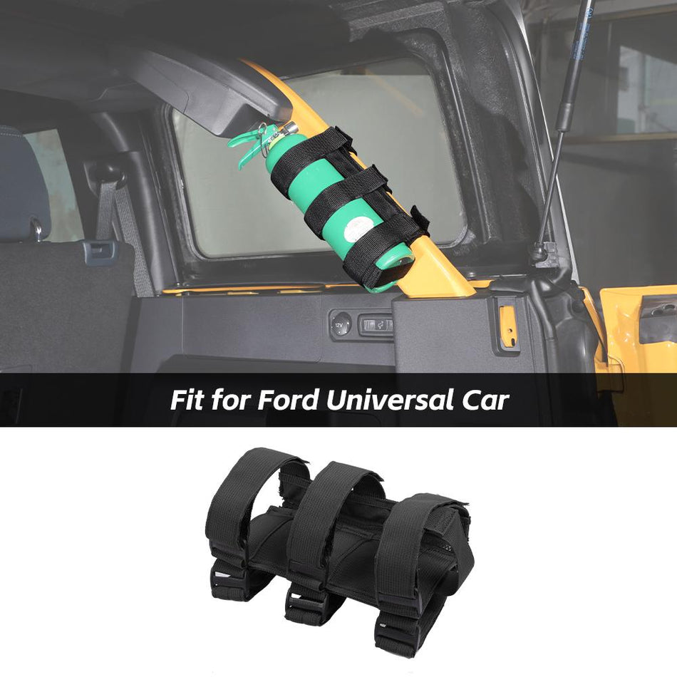 For Universal Car Roll Bar Fire Extinguisher Holder Bracket Zipper