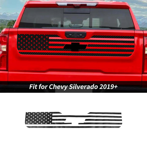 American Flag Truck Tailgate Vinyl Decal USA Sticker For Chevy Silverado 2019+ Accessories | CheroCar