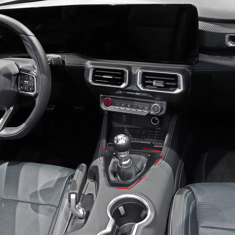 For 2024+ Ford Mustang Interior Center Console Gear Shift Panel Cover Trim