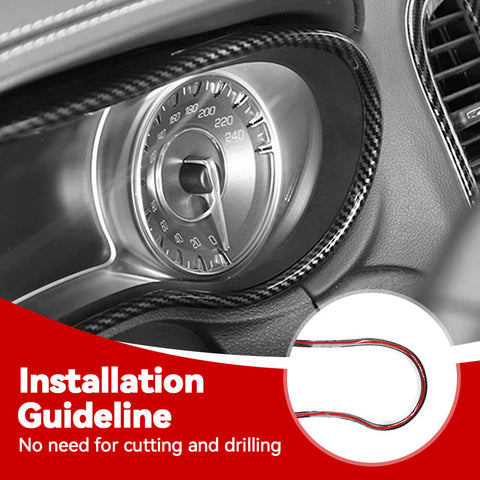 For 2015+ Chrysle 300/300C Center Console Dashboard Instrument Panel Meter Panel Trim Ring Cover