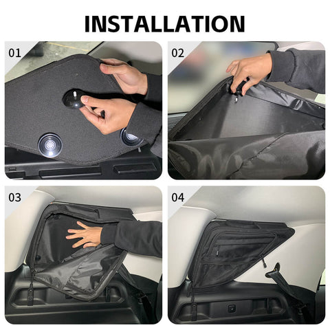 For 2021+ Ford Bronco Sport Rear Window Side Storage Bags Organizer Pocket