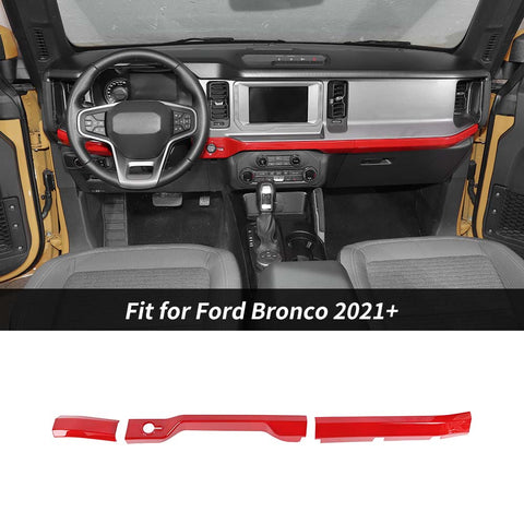 Center Console Dashboard Cover Decor Trim Strip for Ford Bronco 2021+｜CheroCar