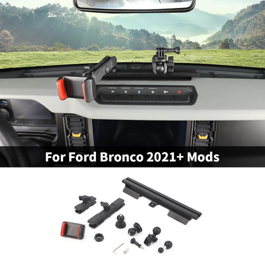 For 2021+ Ford Bronco Central Dash Slide Expansion Phone Holder Bracket Mount
