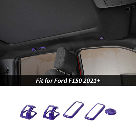 5x Roof Hook & Reading Light Cover Trim Decoration Kit For Ford F150 2021+ Accessories | CheroCar