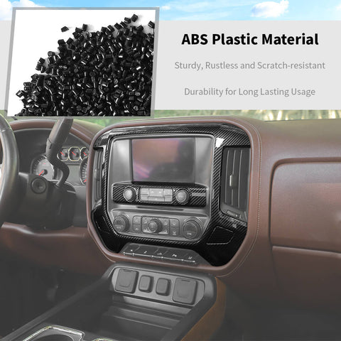 For 2014-2017 Chevy Silverado/GMC Sierra Console Dash Display Meter Cover Trim Kit
