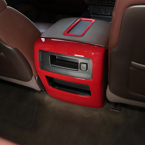 For 2014-2017 Chevy Silverado/Suburban/Tahoe/GMC-SIERRA/YUKON Interior Armrest Box Swtich Rear Air Vent Panel Trim Cover Kit (4 pcs)