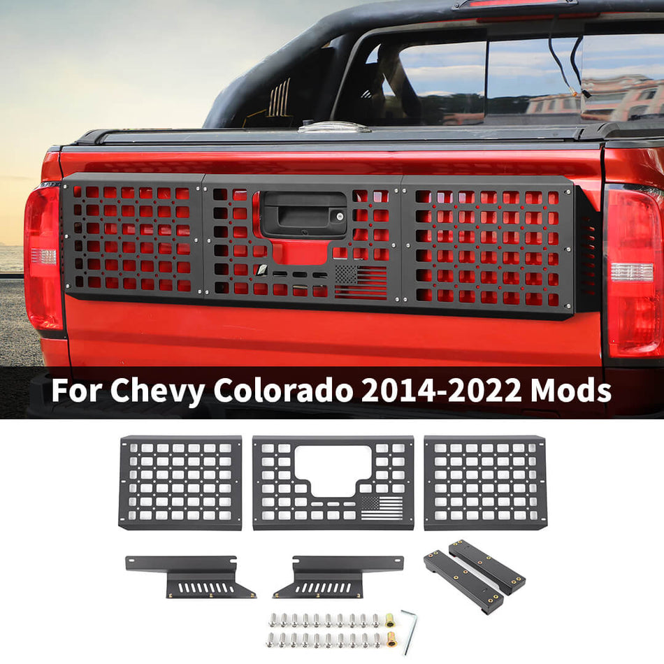 For 2014-2022 Chevy Colorado/GMC-CANYON Rear Tailgate Extension Guard Plate Holder Rack (3 pcs)