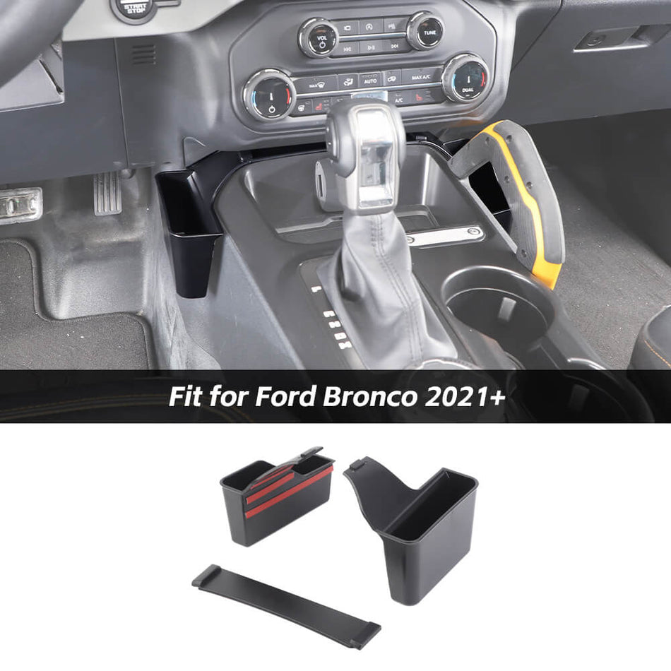 For 2021+ Ford Bronco Gear Shift Storage Boxes Organizer Tray