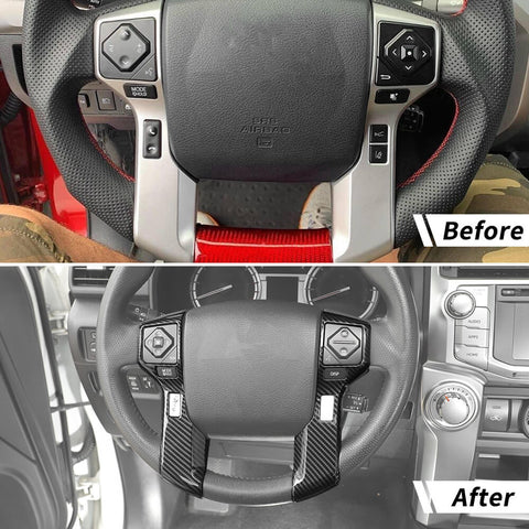 For 2010-2023 Toyota 4Runner Steering Wheel Cover Decoration Trim High Version