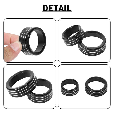 For 2021+ Ford F150 Center Control Dash 4WD/Trailer Switch Knob Rings Cover Trim