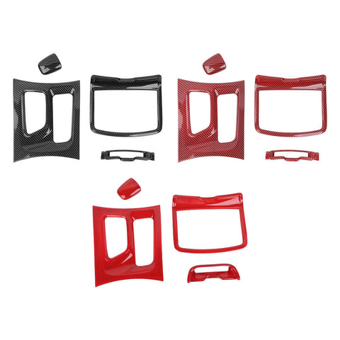 For 2015+ Dodge Charger 4 x Gear Shift Panel Shift Knob Cup Holder Panel Trim Decor