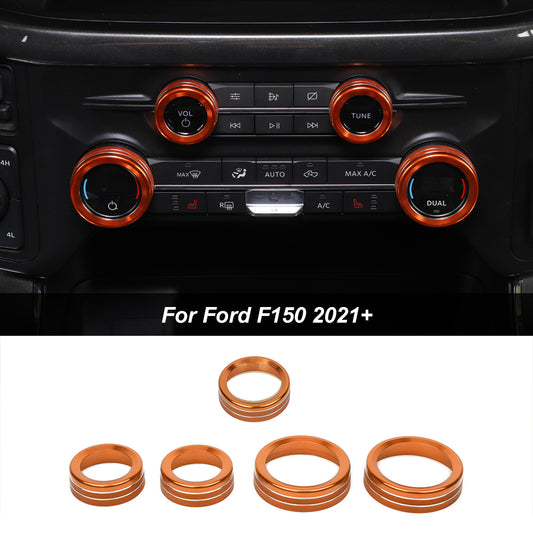 Air Conditioner /Headlight /Audio Switch Knob Trim For Ford F150 2021+｜CheroCar