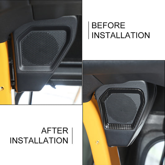 For 2021+ Ford Bronco Car Rear Trunk Speaker Decor Frame Panel Trim Cover